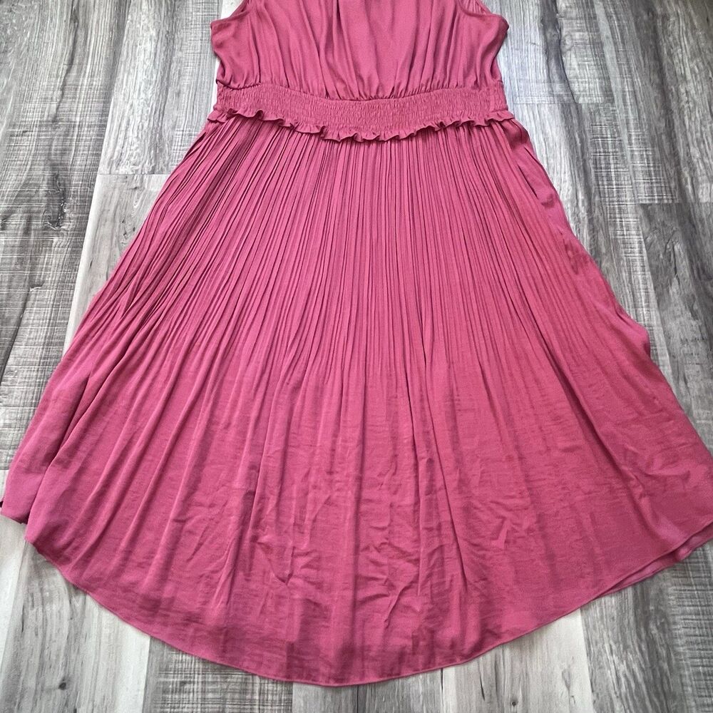 Lane Bryant Pink Pleated Sleeveless Gown NWT Size 22/24 Maxi Dress Wedding Guest - Picture 8 of 12